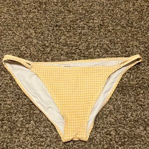 yellow and white, side cut out bikini bottom, Aeropostale
